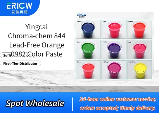 Yingcai Chroma-chem 844 Lead-Free Orange 0982 Color Paste